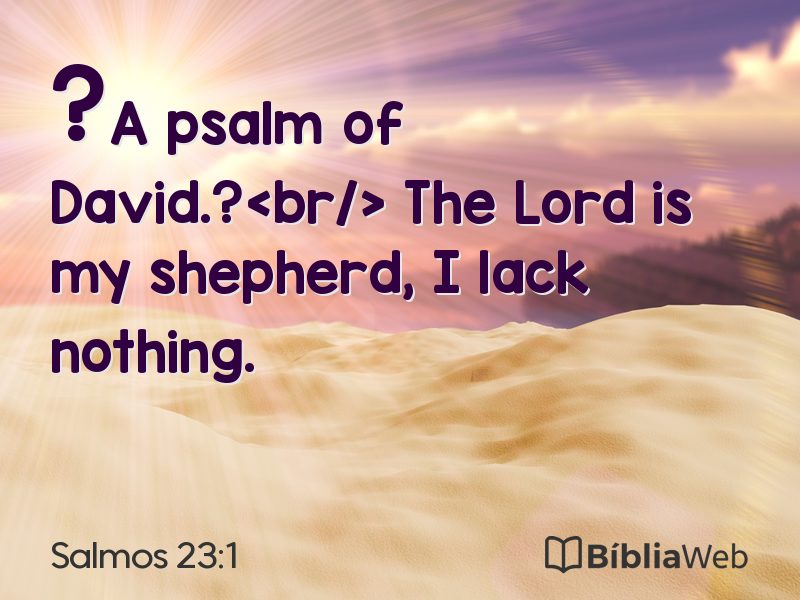 Salmos 23:1 em imagem para compartilhar