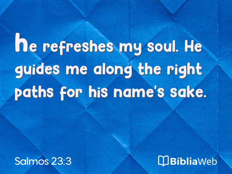 Salmos 23:3 em imagem para compartilhar