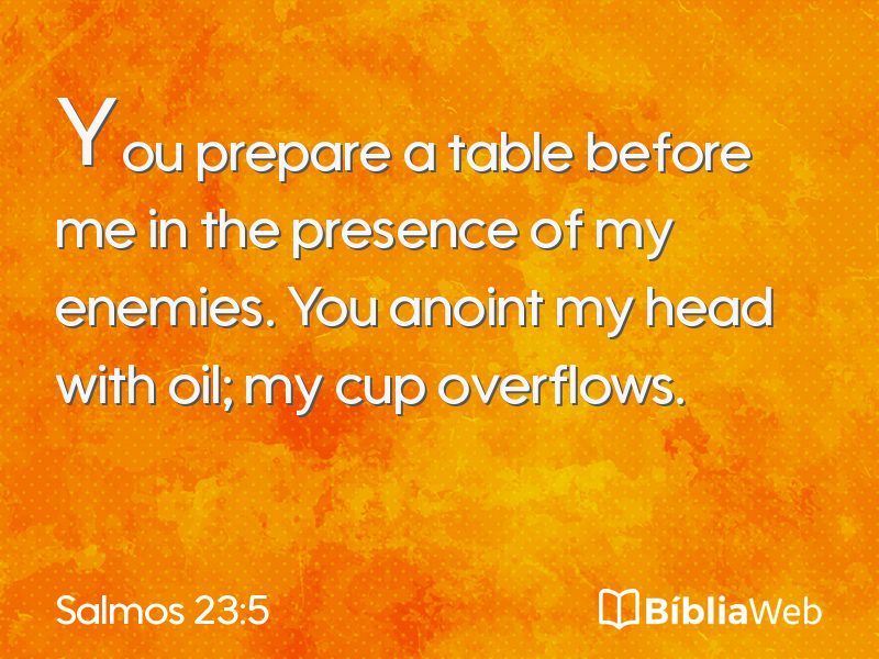 Salmos 23:5 em imagem para compartilhar