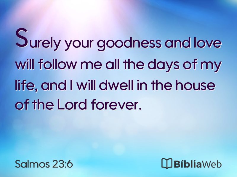 Salmos 23:6 em imagem para compartilhar