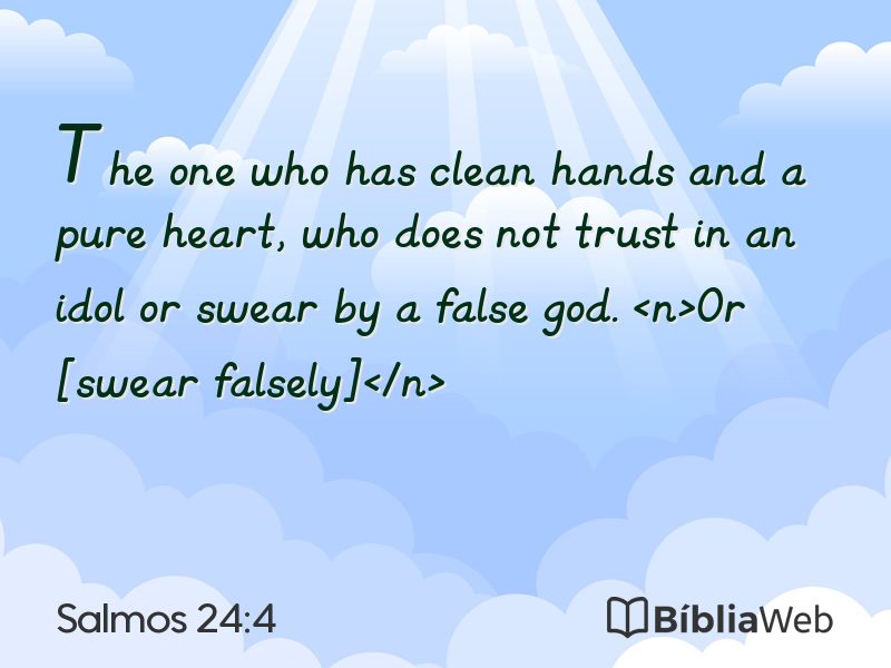 Salmos 24:4 em imagem para compartilhar