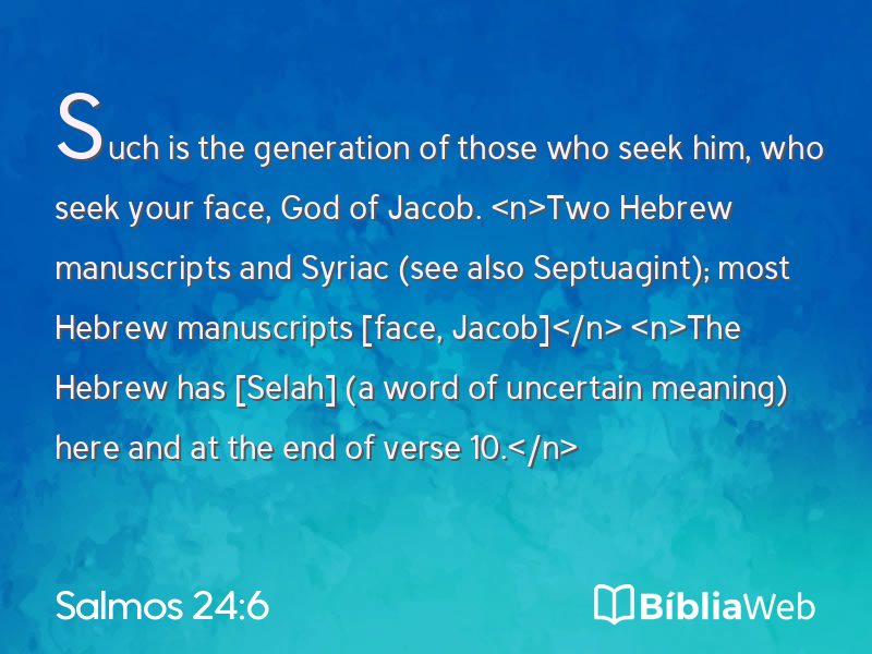 Salmos 24:6 em imagem para compartilhar