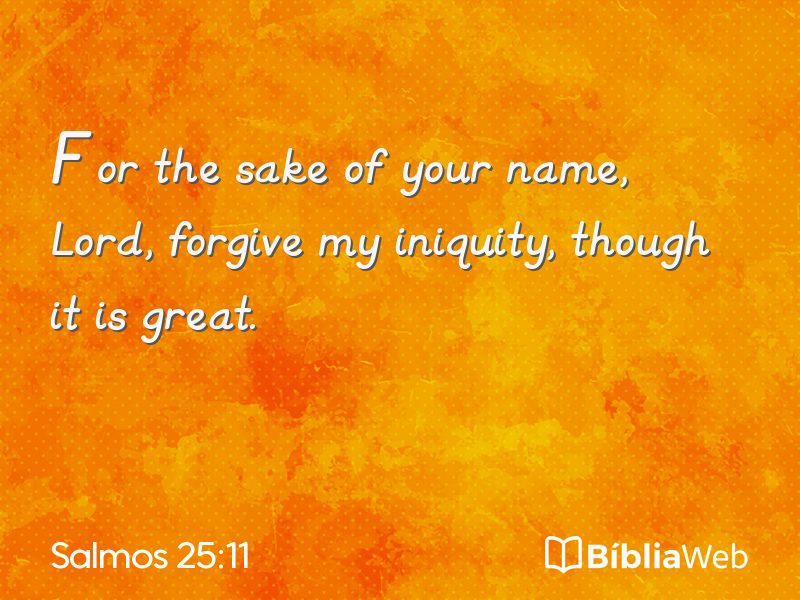 Salmos 25:11 em imagem para compartilhar