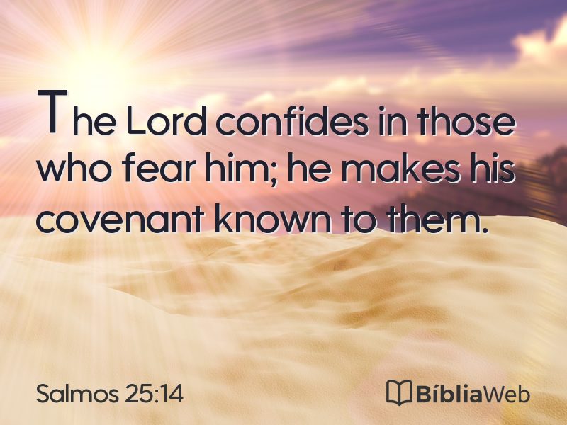 Salmos 25:14 em imagem para compartilhar