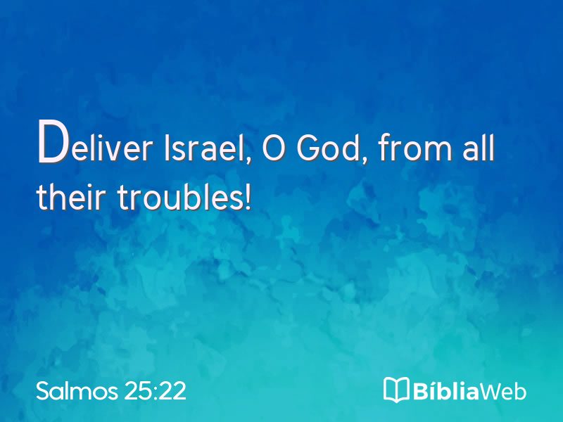 Salmos 25:22 em imagem para compartilhar