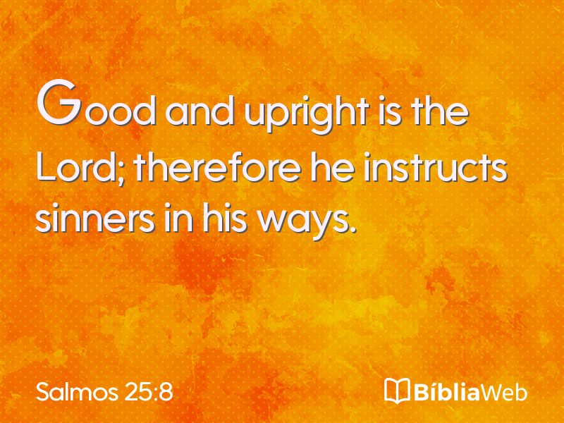 Salmos 25:8 em imagem para compartilhar