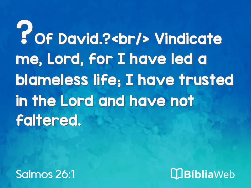Salmos 26:1 em imagem para compartilhar