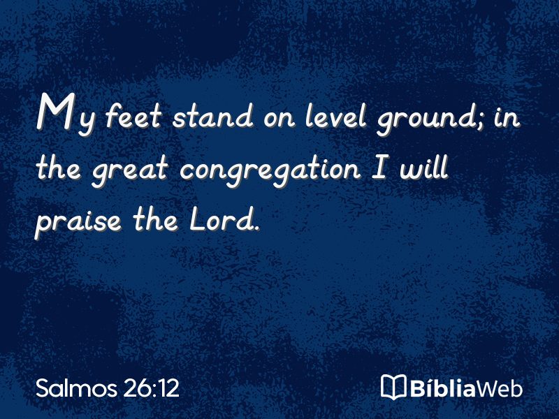 Salmos 26:12 em imagem para compartilhar