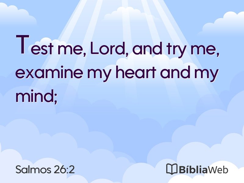 Salmos 26:2 em imagem para compartilhar