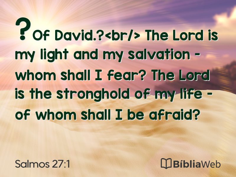 Salmos 27:1 em imagem para compartilhar