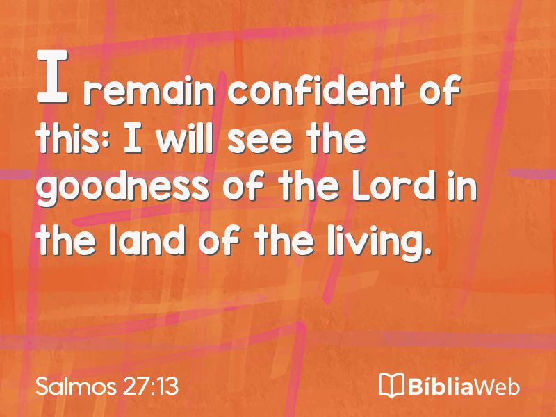 Salmos 27:13 em imagem para compartilhar