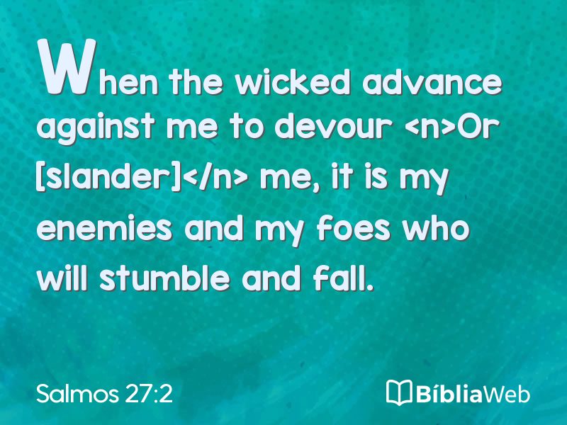 Salmos 27:2 em imagem para compartilhar
