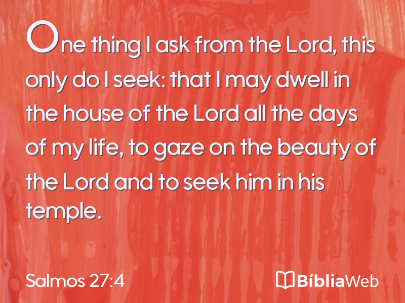 Salmos 27:4 em imagem para compartilhar