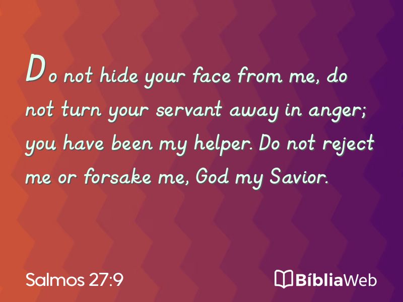 Salmos 27:9 em imagem para compartilhar