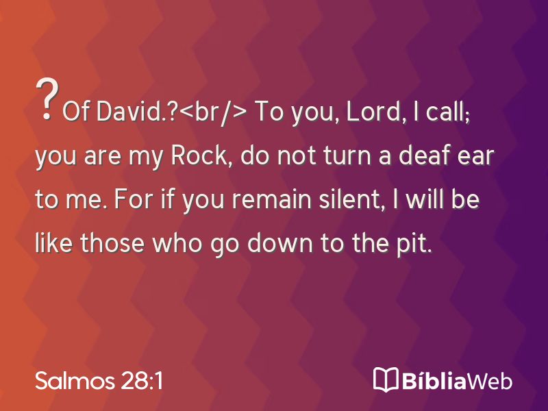 Salmos 28:1 em imagem para compartilhar