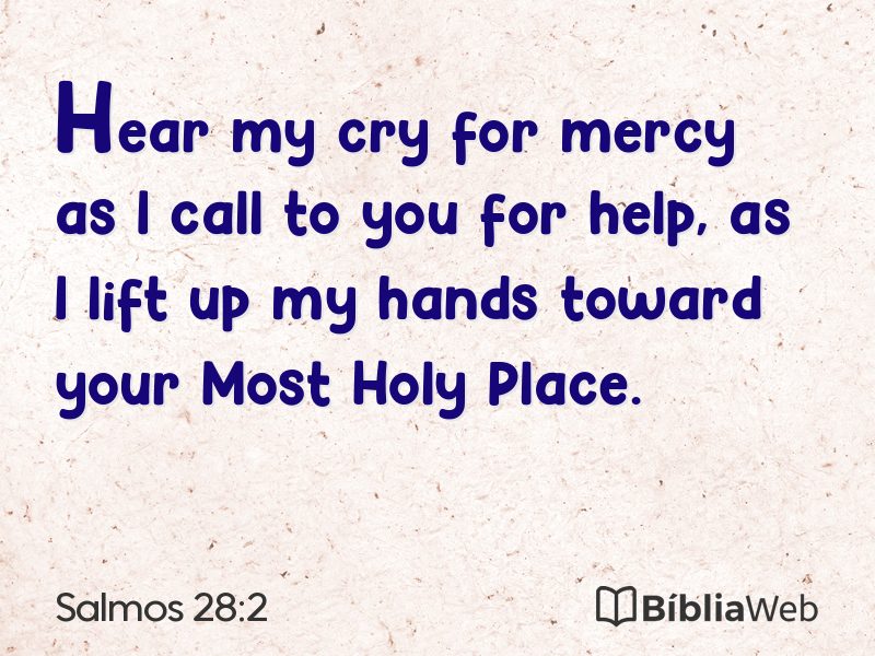 Salmos 28:2 em imagem para compartilhar