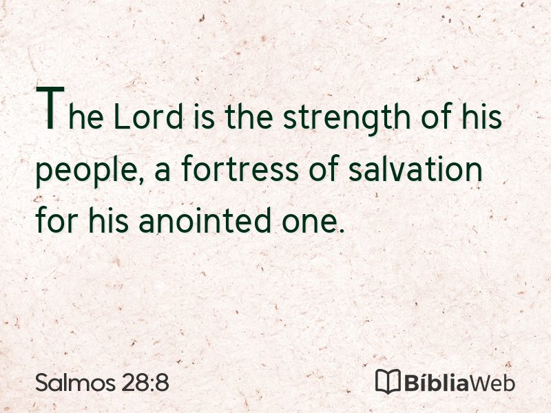 Salmos 28:8 em imagem para compartilhar