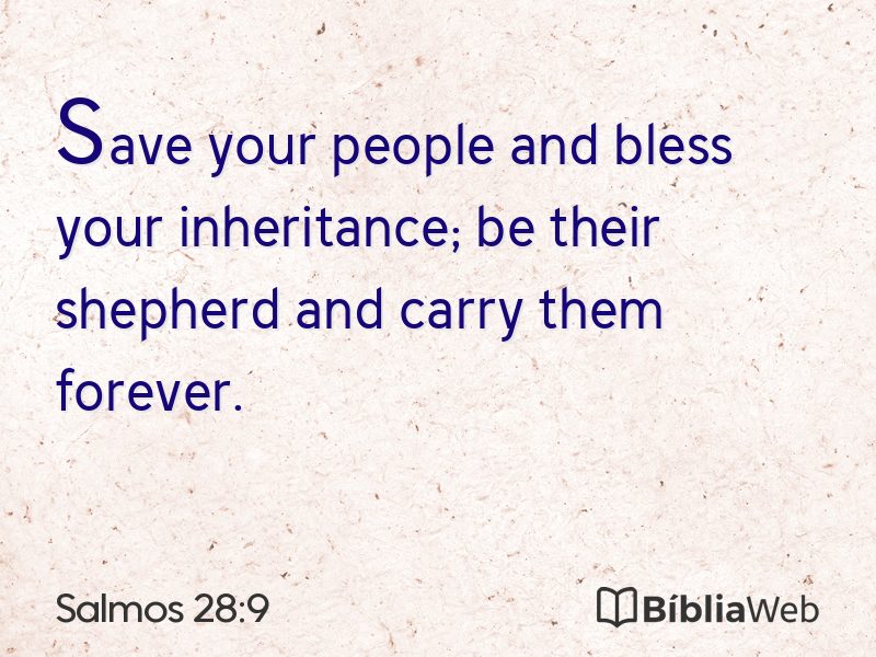 Salmos 28:9 em imagem para compartilhar