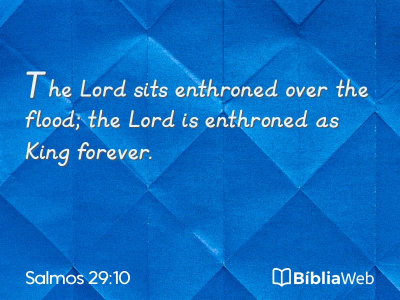 Salmos 29:10 em imagem para compartilhar