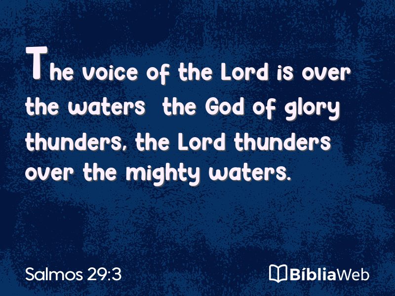 Salmos 29:3 em imagem para compartilhar