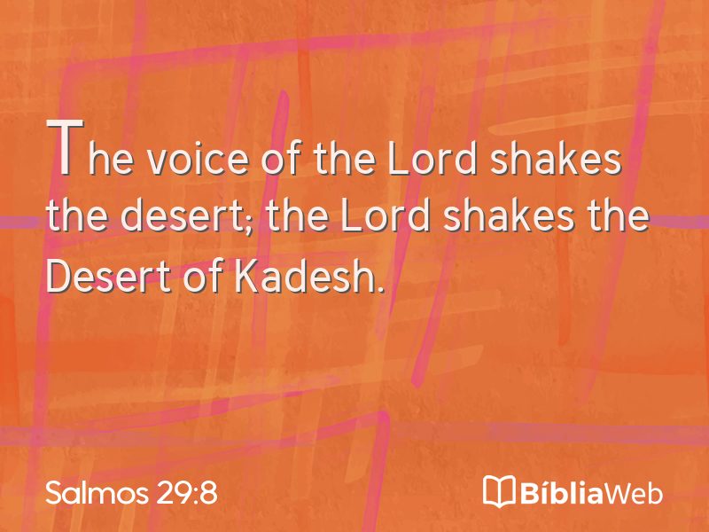 Salmos 29:8 em imagem para compartilhar