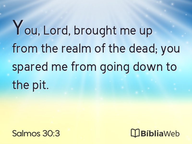 Salmos 30:3 em imagem para compartilhar