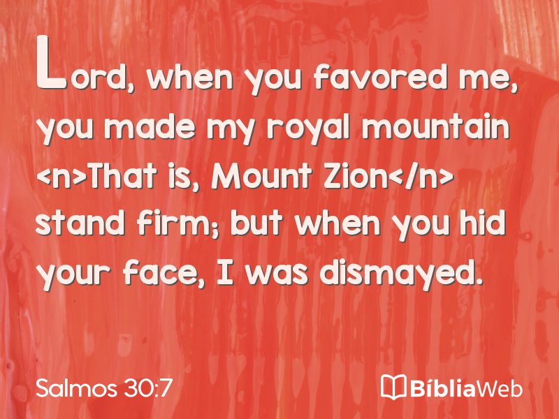 Salmos 30:7 em imagem para compartilhar