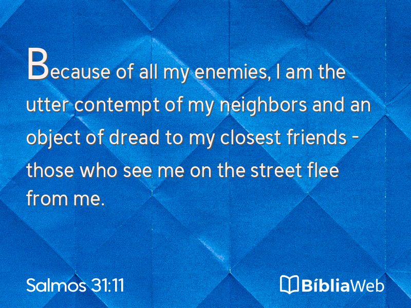 Salmos 31:11 em imagem para compartilhar
