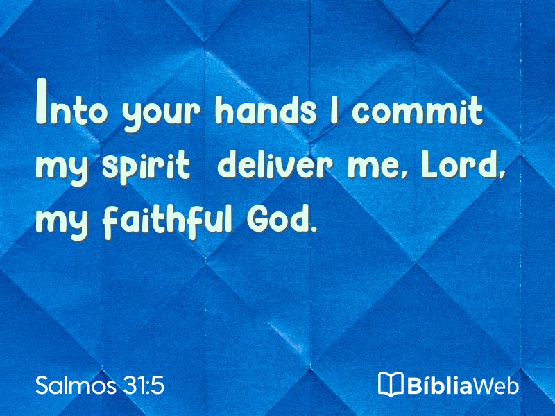 Salmos 31:5 em imagem para compartilhar