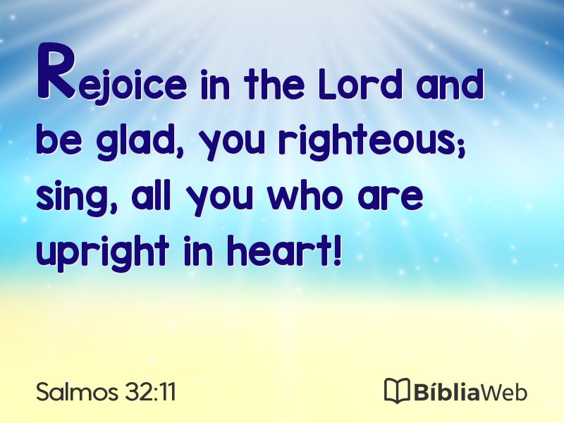 Salmos 32:11 em imagem para compartilhar