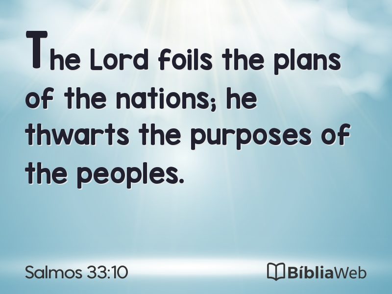 Salmos 33:10 em imagem para compartilhar