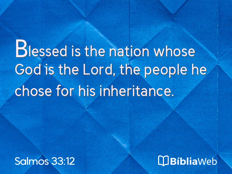 Salmos 33:12 em imagem para compartilhar