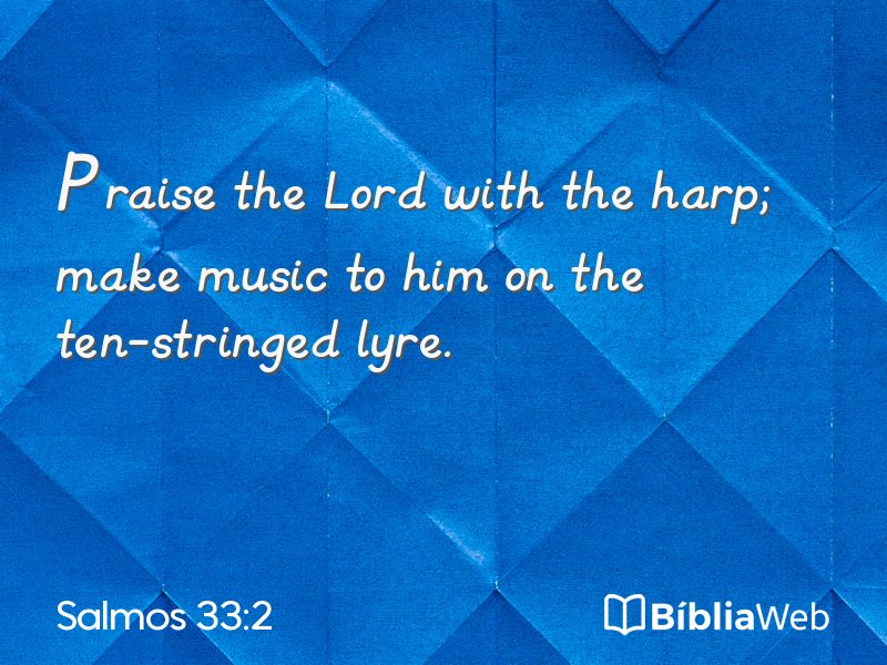 Salmos 33:2 em imagem para compartilhar