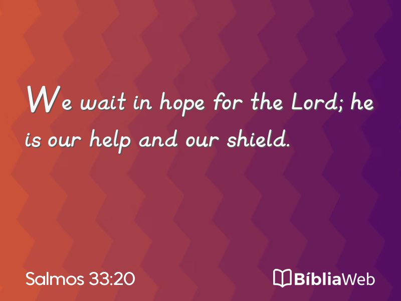 Salmos 33:20 em imagem para compartilhar