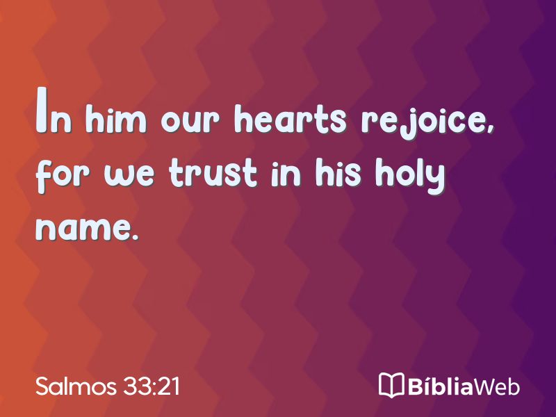 Salmos 33:21 em imagem para compartilhar