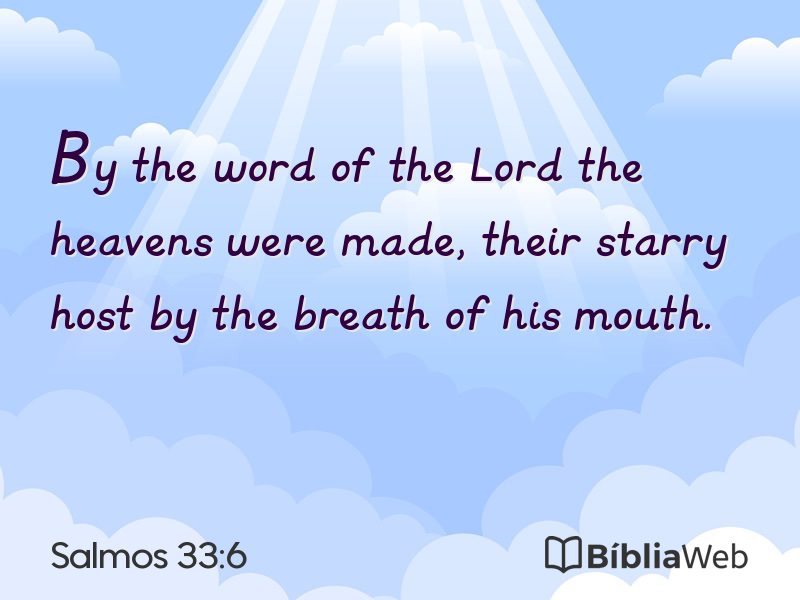 Salmos 33:6 em imagem para compartilhar