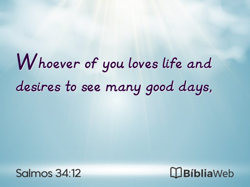 Salmos 34:12 em imagem para compartilhar