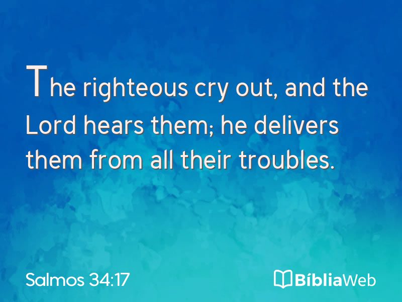 Salmos 34:17 em imagem para compartilhar