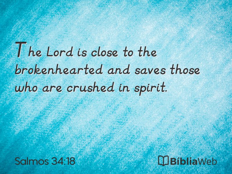 Salmos 34:18 em imagem para compartilhar