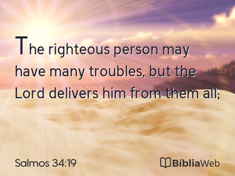 Salmos 34:19 em imagem para compartilhar