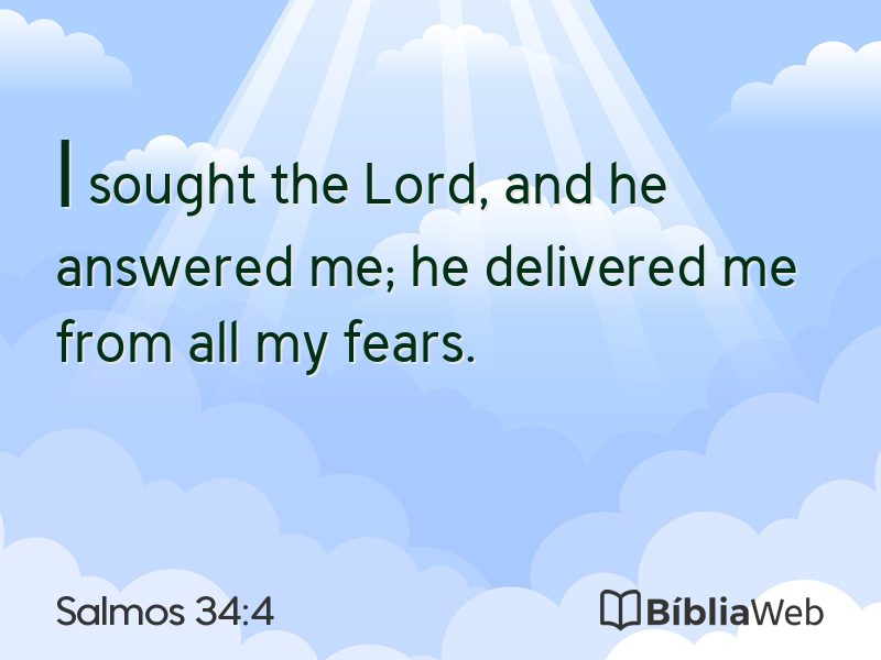 Salmos 34:4 em imagem para compartilhar