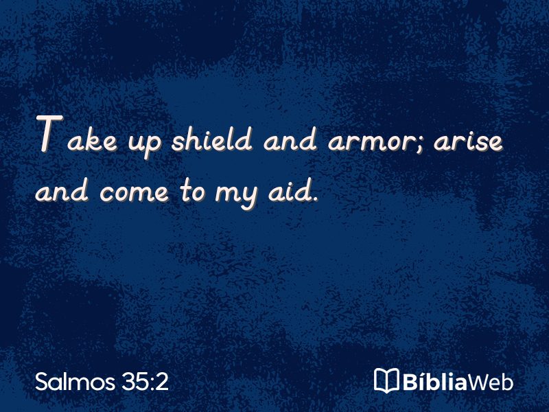 Salmos 35:2 em imagem para compartilhar