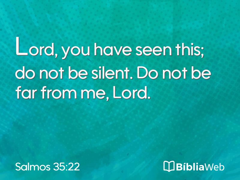 Salmos 35:22 em imagem para compartilhar