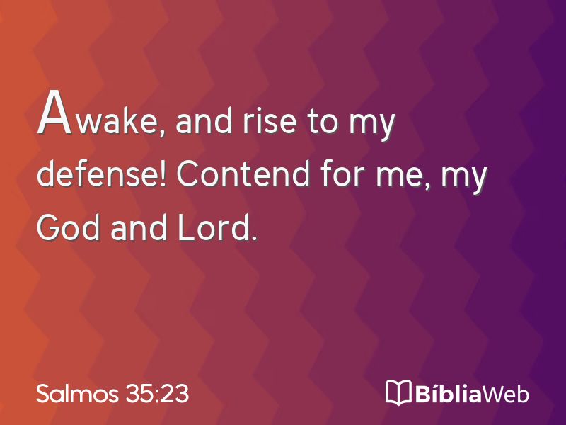 Salmos 35:23 em imagem para compartilhar