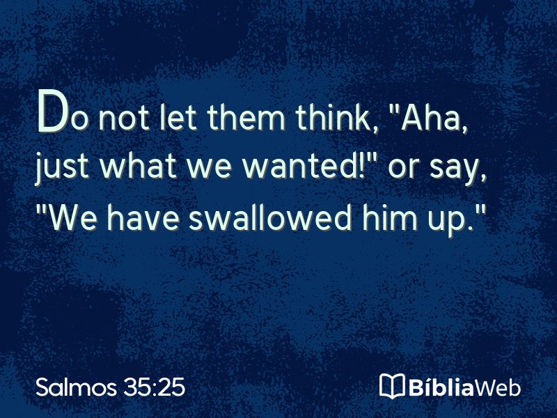 Salmos 35:25 em imagem para compartilhar