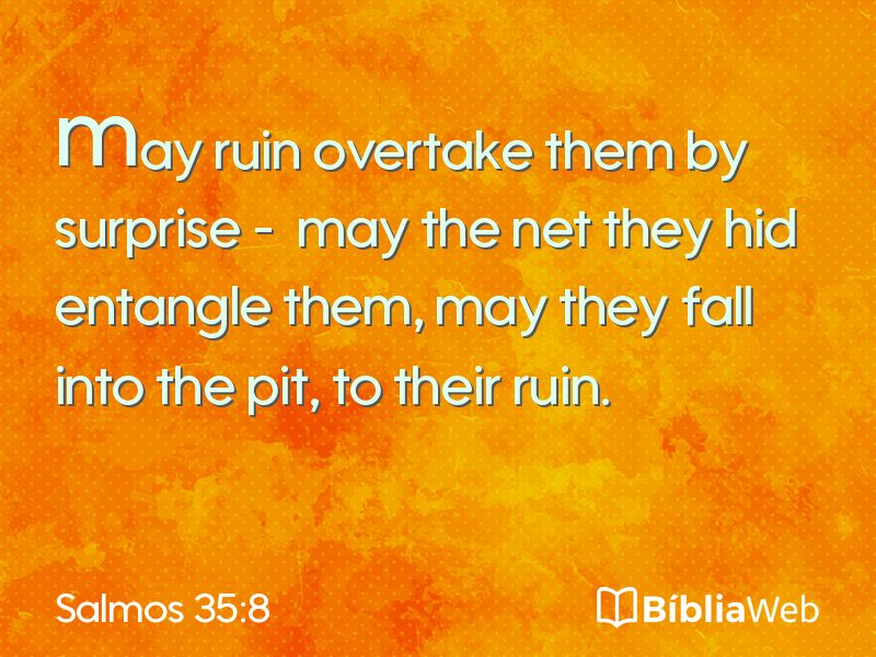 Salmos 35:8 em imagem para compartilhar