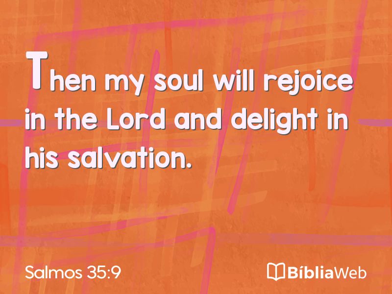 Salmos 35:9 em imagem para compartilhar