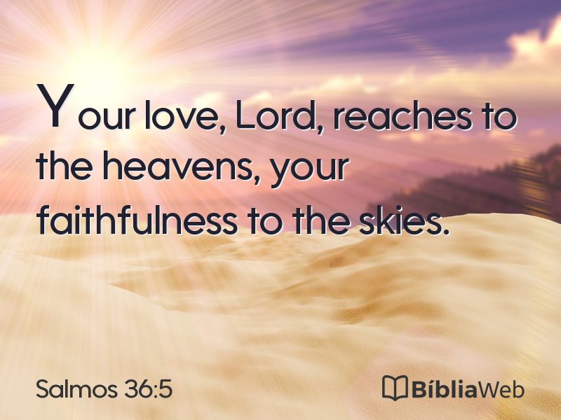 Salmos 36:5 em imagem para compartilhar
