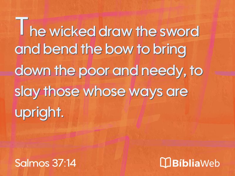 Salmos 37:14 em imagem para compartilhar