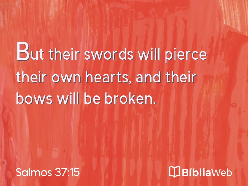 Salmos 37:15 em imagem para compartilhar